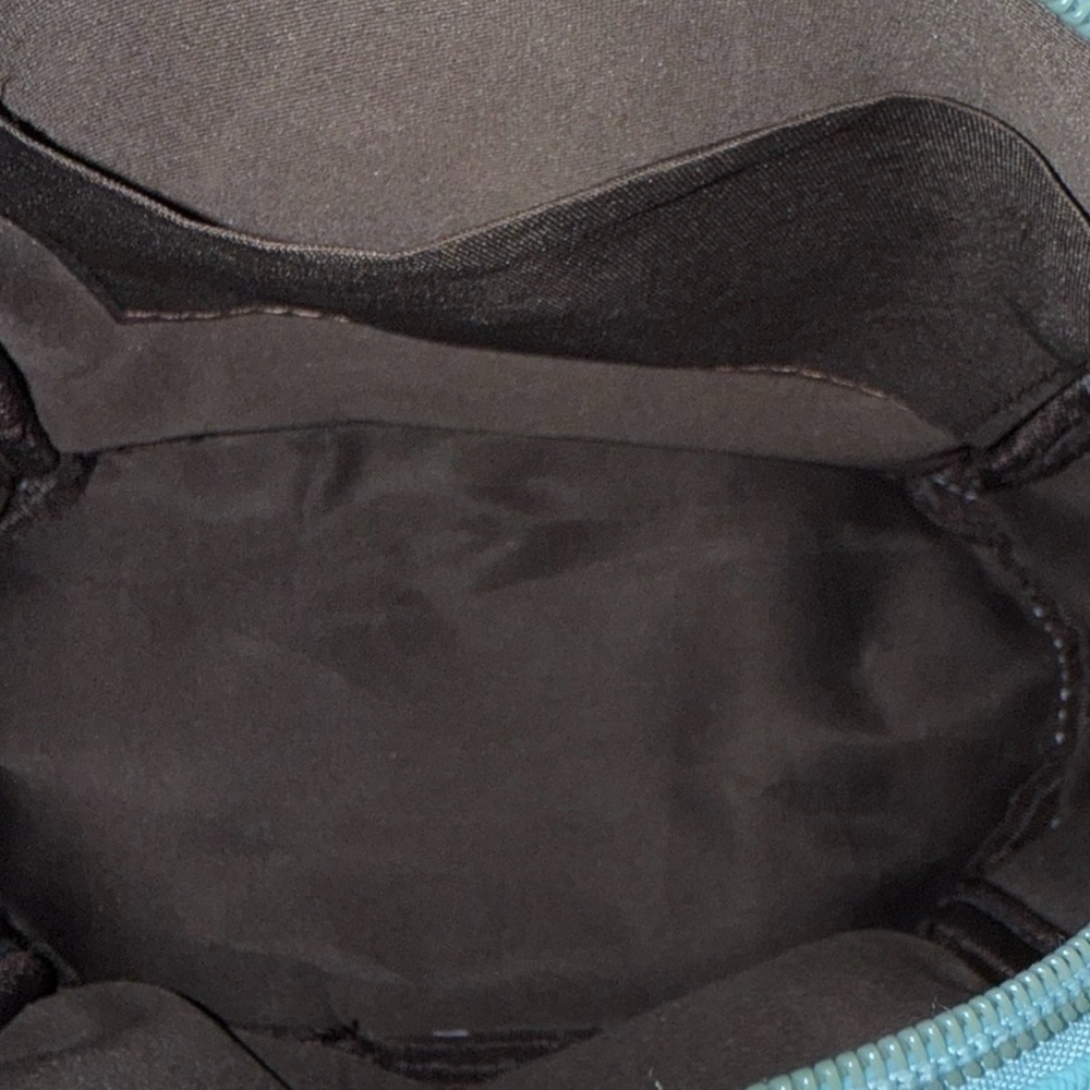 Sky Blue Leather Mini Backpack with Bow - Picture 9 of 10